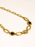 Valence 18K Gold Non-Tarnish Natural Stone Chain Necklace