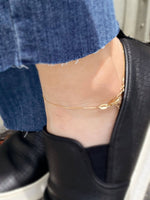 18k Gold Filled 0.5mm Marley Box Chain Anklet