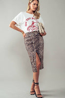 Savannah Leopard Midi Skirt