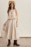 Ellen Lace Vest & Sleeveless Midi Dress Set