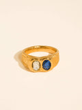 Rosina 18K Gold Non-Tarnish Blue CZ Ring
