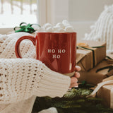 Ho Ho Ho Red Stoneware Coffee Mug