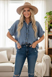 Frayed Abbie Denim Top