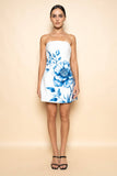 Magnolia Blue Floral Mini Dress