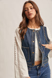 Jillie Denim Braided Vest