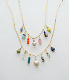 Jill Colorful Beaded Charm Necklace