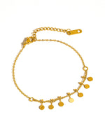 Kaylani 18K Non-Tarnish Classic Round Charm Bracelet
