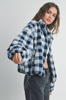 Drop Shoulder Plaid Fleece Maisy Jacket