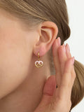 Prezzy 18K Gold Non-Tarnish Pretzel Charm Hoop Earrings