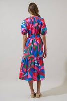 Exene Floral Wynette Tiered Midi Dress