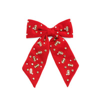 Game Day Charmed Bow Clip (Red, Cobalt, or Green)