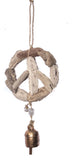 Driftwood Peace Sign/Beads & Bell