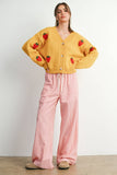 Strawberry Embroidered Cardigan