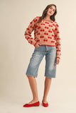 Fuzzy Cherry Sweater