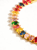 Starlight 18K Gold Multicolor Bold CZ Chain Bracelet