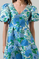 Willa Floral May Jacquard Tiered Mini Dress