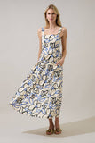 Tercy Floral Steff Open Back Midi Dress