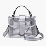 Toni Clear Flapover Crossbody Bag | Stadium Purse