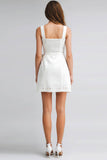 Kylie White Lace Wrap Dress