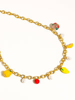 Positano 18K Gold Non-Tarnish Fruit Charm Necklace