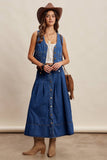 Maisy Button-Front Denim Vest