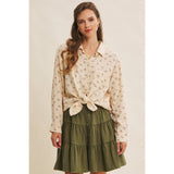 Mineral Washed Linen Blend Skirt