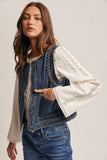 Jillie Denim Braided Vest