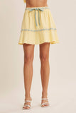 Gingham Bow Mini Skirt