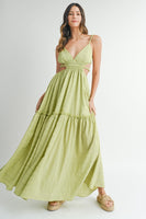 Online Exclusive MABLE Cutout Backless Maxi Dress