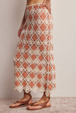 Crochet Diamond Midi Skirt