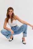 Super High Rise Dad Jean with Cuff
