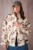 Cassidy Horse Print Quilted Jacket