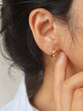 Brea 18K Gold Non-Tarnish Twisted Hoop Earrings