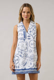 Lexus Collared Shift Mini Dress Seaside