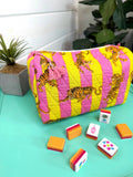 Quilted Makeup Bags | Cosmetics Bag | Lemonade Tiger Print