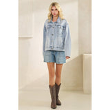 Classic Denim Jacket with Back Tiger Patch