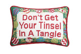 Tinsel Tangle Embroidered Pillow