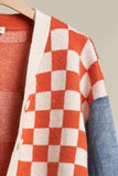 Checker Denim Cardigan