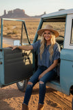 Frayed Abbie Denim Top