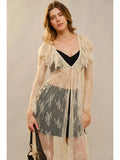 Alanis Sheer Lace Duster Top