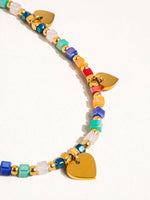 Archie 18K Gold Non-Tarnish Beaded Heart Necklace