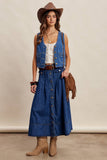 Maisy Button-Front Denim Vest