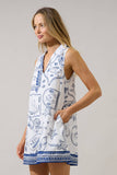 Lexus Collared Shift Mini Dress Seaside