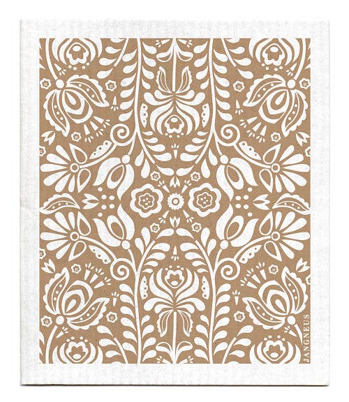 Swedish Dishcloth - Scandi Bloom - Sand