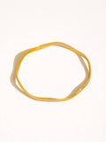 Kennedy 18K Gold Non-Tarnish Sculptural Wave Bangle Bracelet