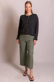 Ramie Cropped Trousers (Four Colors)
