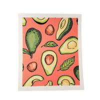 Coral Avocado Swedish Dishcloths