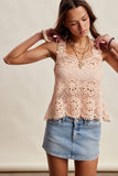 Annabel Crochet Square Neck Top