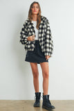 Drop Shoulder Plaid Fleece Maisy Jacket