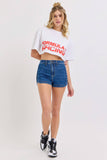 High Rise Short with Split Dolphin Hem